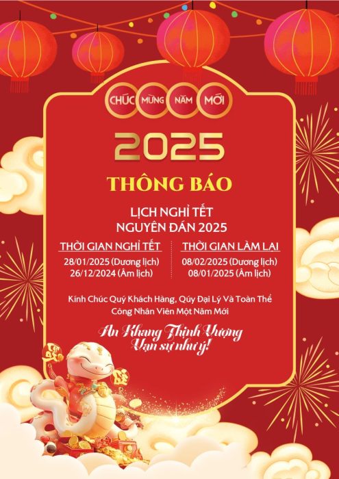 thông báo nghỉ Tết