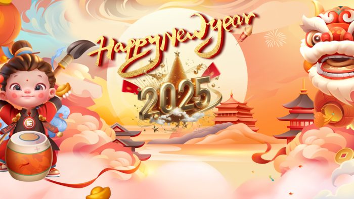 Background thiết kế chào mừng năm mơi 2025