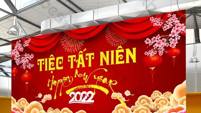 Mẫu banner tiệc tất niên 2025