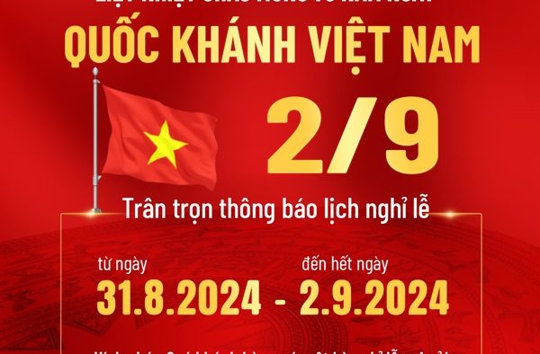Template Lịch Thông Báo Nghỉ Lễ Quốc Khánh 2/9 PSD mừng kỷ niệm 79 năm