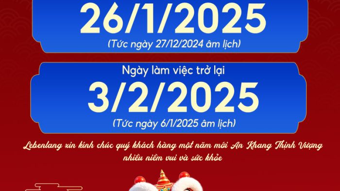 Template Lịch Thông Báo Nghỉ Tết Nguyên Đán PSD khổ dọc với hình ảnh linh vật và pháo hoa