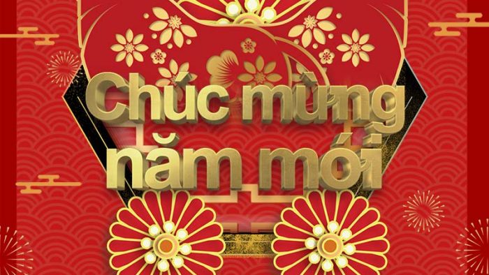 Template Lịch Thông Báo Nghỉ Tết Nguyên Đán PSD khổ dọc với hình ảnh con giáp và hoa mai