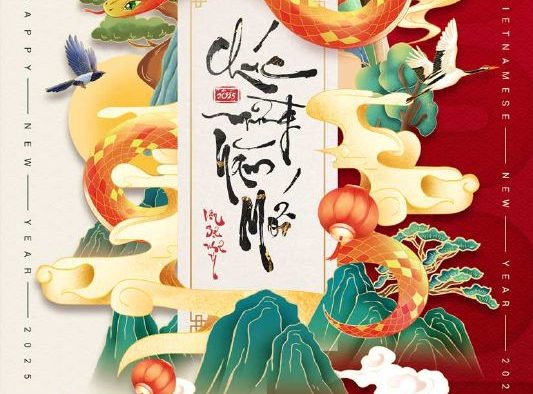 Thiệp Chúc Tết 2025 Ất Tỵ PSD